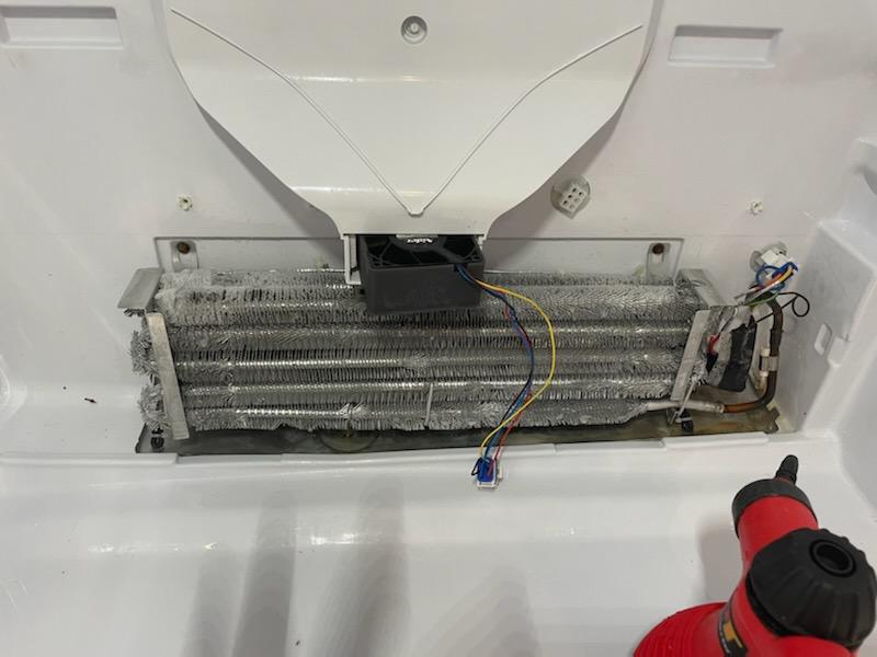 appliance repair refrigerator repair replacement of evaporator fan motor and damper control pin oak drive apopka fl 32703