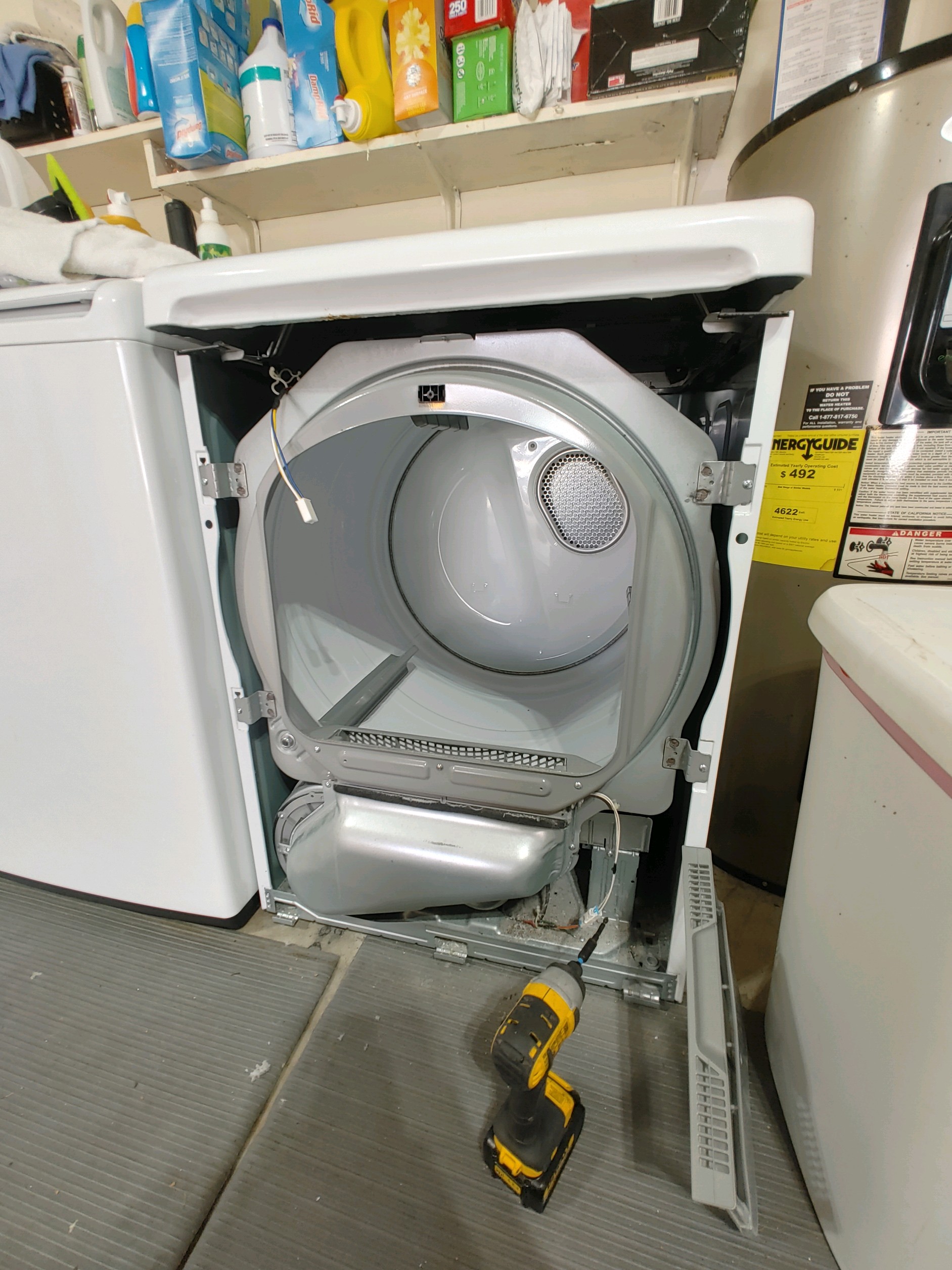 appliance reapir dryer repair removed clothing stuck in dryer chantry street orlovista orlando fl 32835