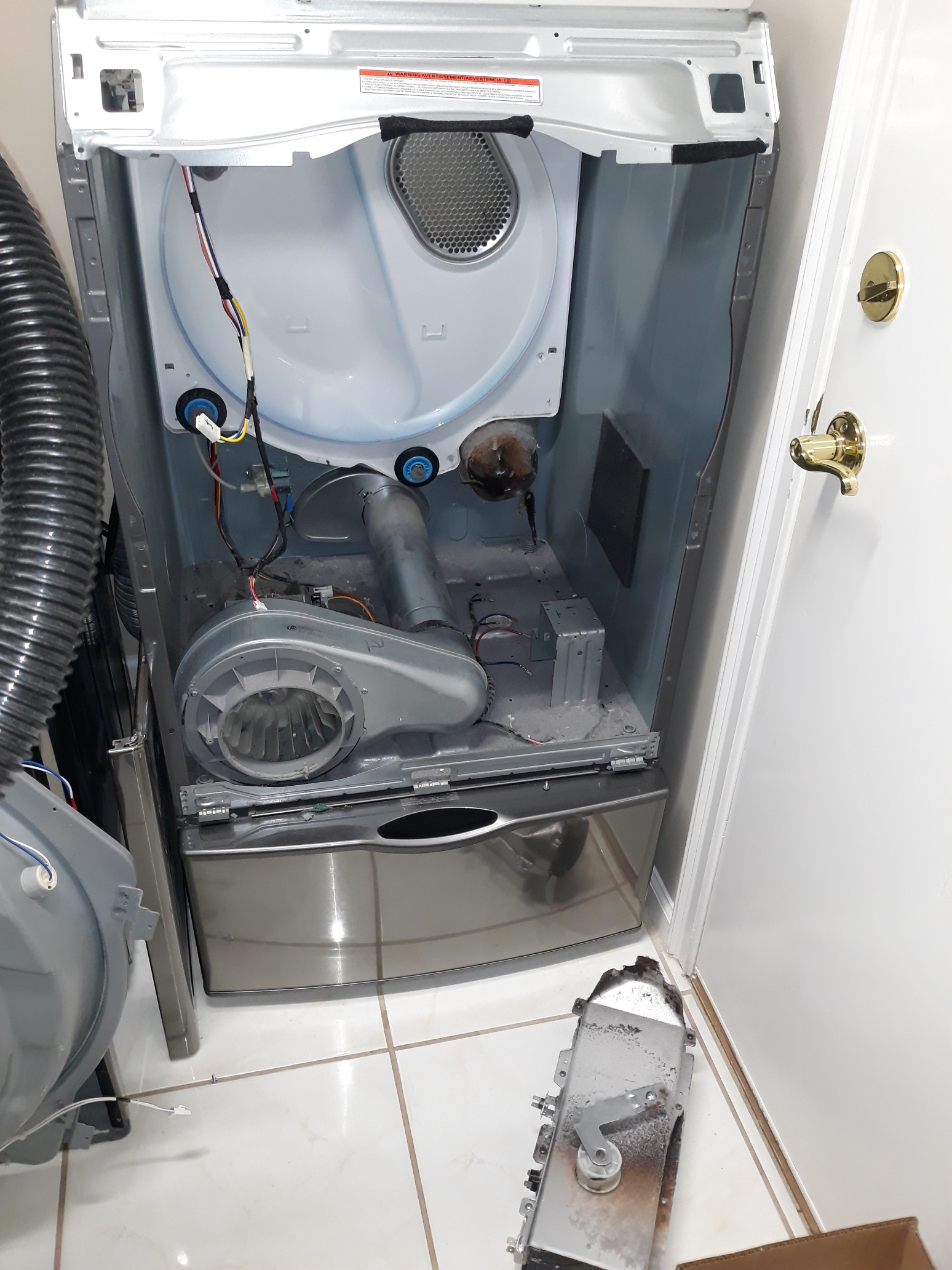 appliance repair dryer repair bad heating element and worn and seized idler pulley assembly nana avenue sky lake orlando fl 32809