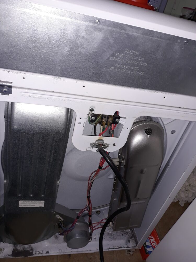 appliance repair dryer repair required replacement of the heating element assembly due to an open coil circuit  n oleander ave daytona beach fl 32118