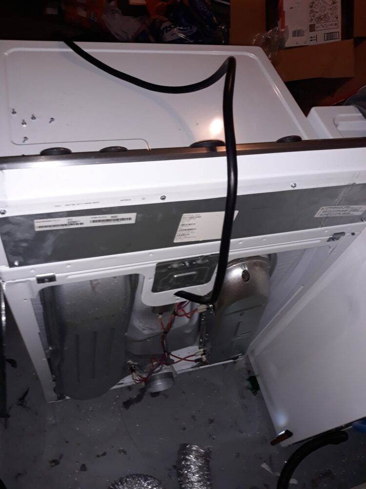 appliance repair dryer repair repaired by replacement of the failed hi-limit and safety thermofuse to restore the safety circuit citrus hill ct mango seffner fl 33584