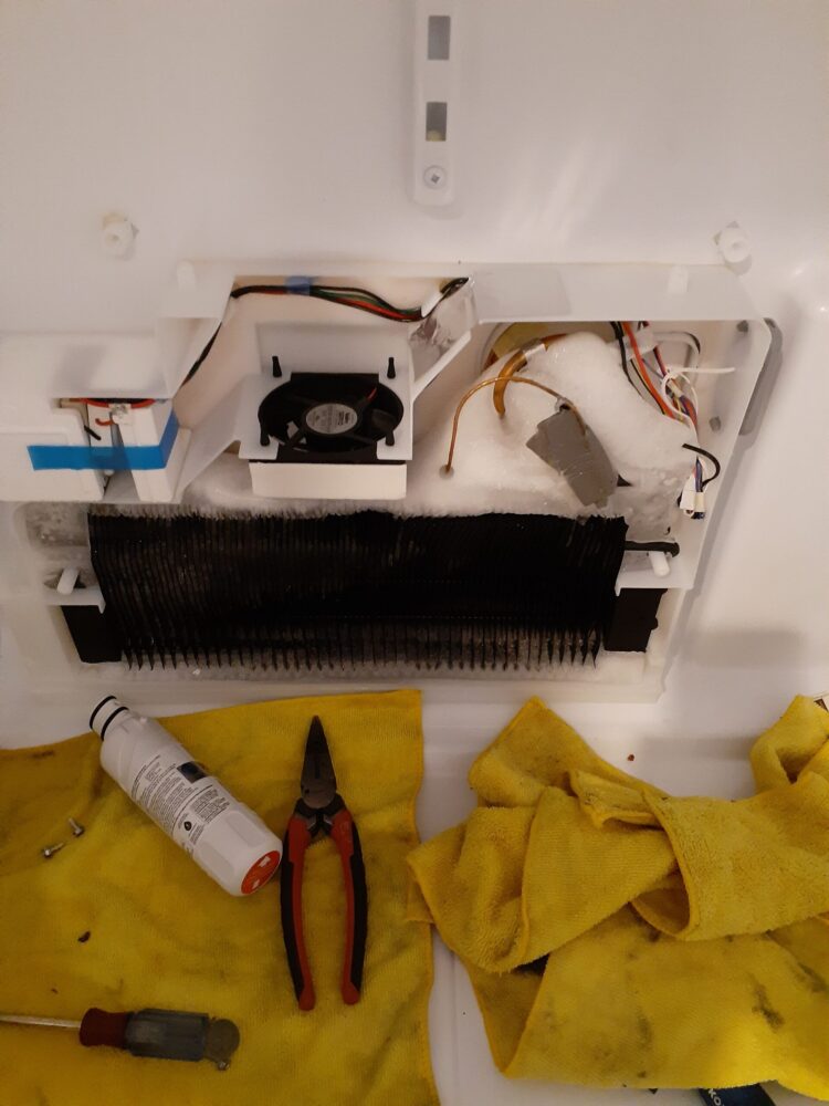 appliance repair refrigerator replaced fresh food evaporator fan knights griffin rd thonotosassa fl 33592