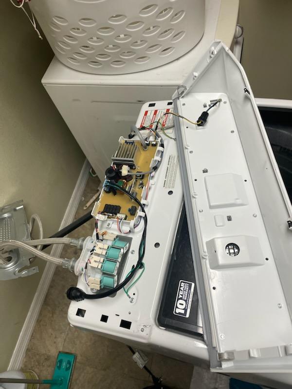 appliance repair washer repair top load washer not starting up due too main control Board damage vivian bass way keystone odessa fl 33556