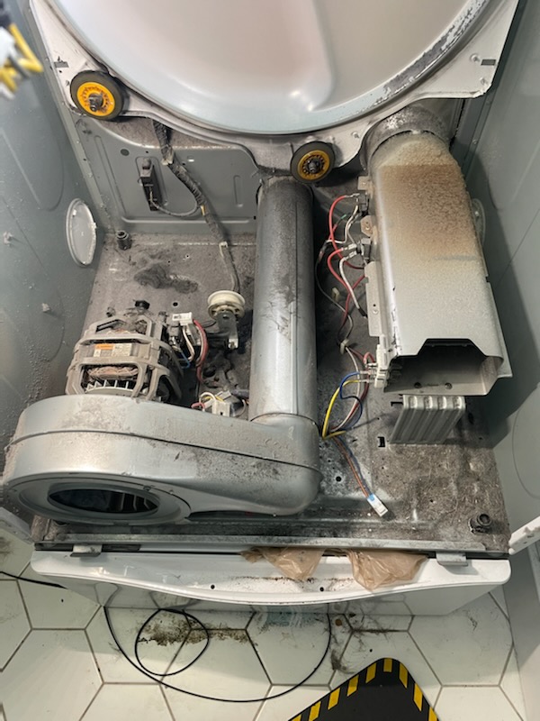 appliance repair dryer repair dryer make noise when tumbling due too damage bearing rollers support 2nd street east north redington beach fl 33708