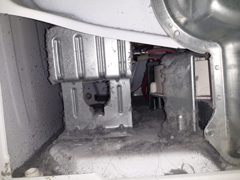appliance repair dryer repair repair require replacement of the failed heating element assembly and internal lint removal commerce blvd oldsmar fl 34677