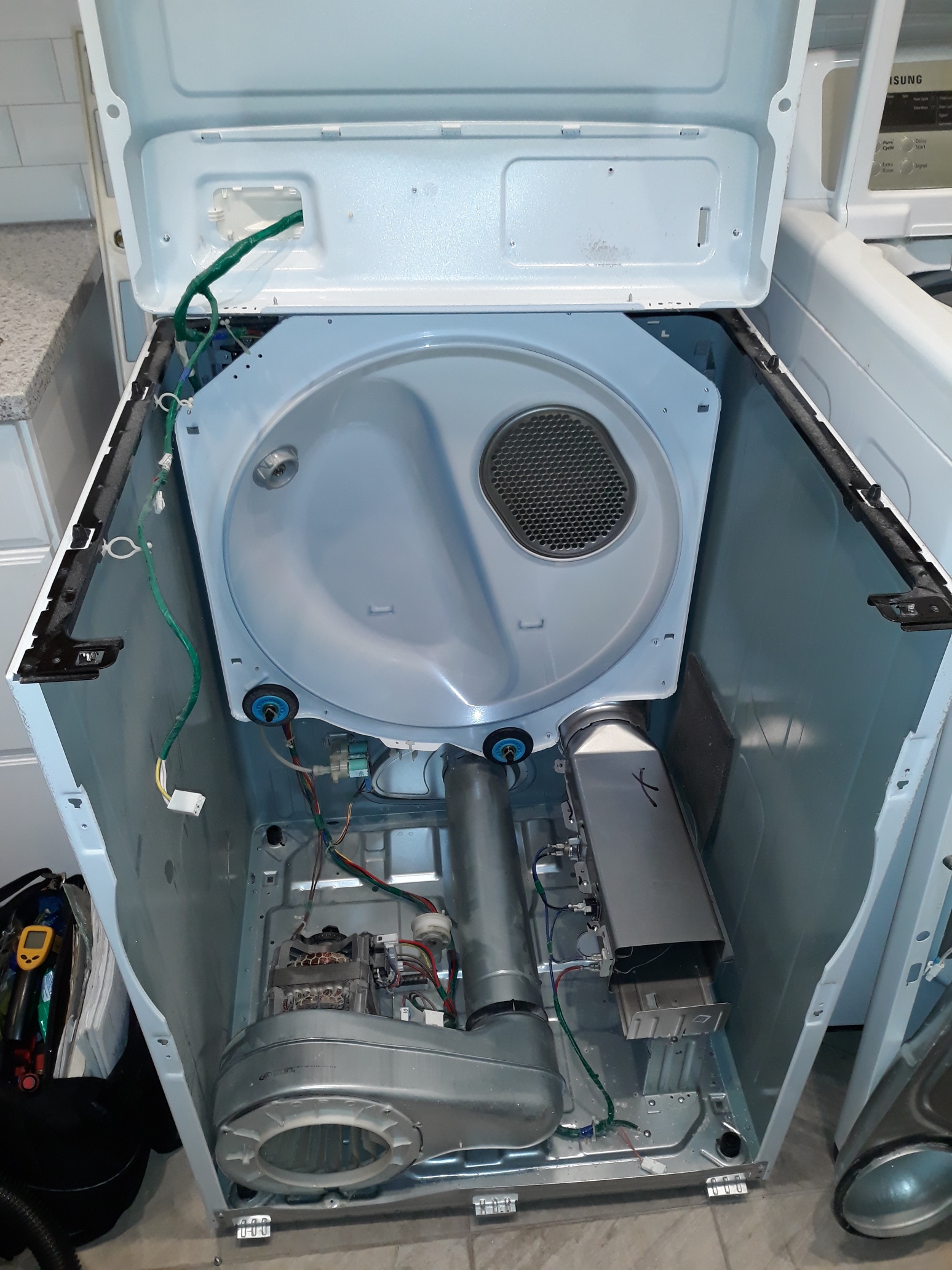 appliance repair dryer repair repair required replacement of the heating element assembly due to an open element coil circuit bronson dr coleman wildwood fl 34785